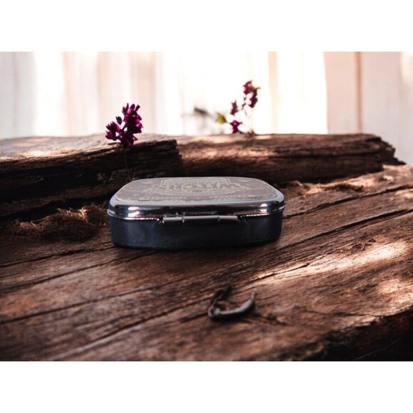 Witch's Powders Gothic Metal Pill Box Vintage Look New - Picture 5 of 11